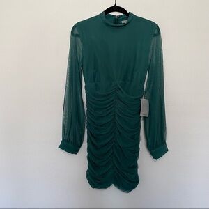 NWT Love X design botanical garden mesh overlay body con going out dress sz.S